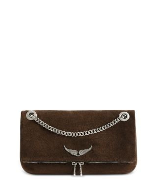Zadig & Voltaire Rock Ii Suede Leather Clutch