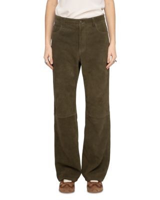 Zadig & Voltaire Evy Heavy Suede Wide Leg Pants