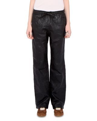 Zadig & Voltaire Pocha Crinkled Leather Trousers
