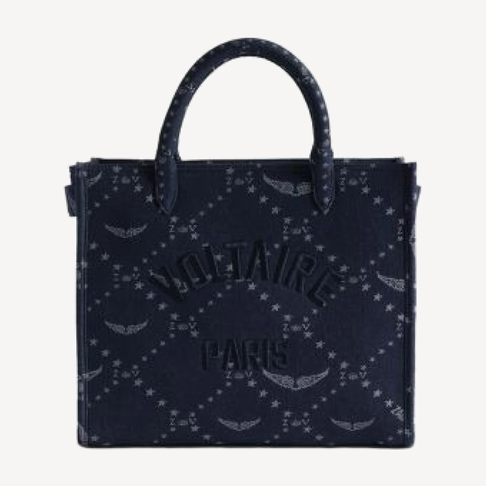 Zadig & Voltaire Angel Zv Monogram Denim Tote