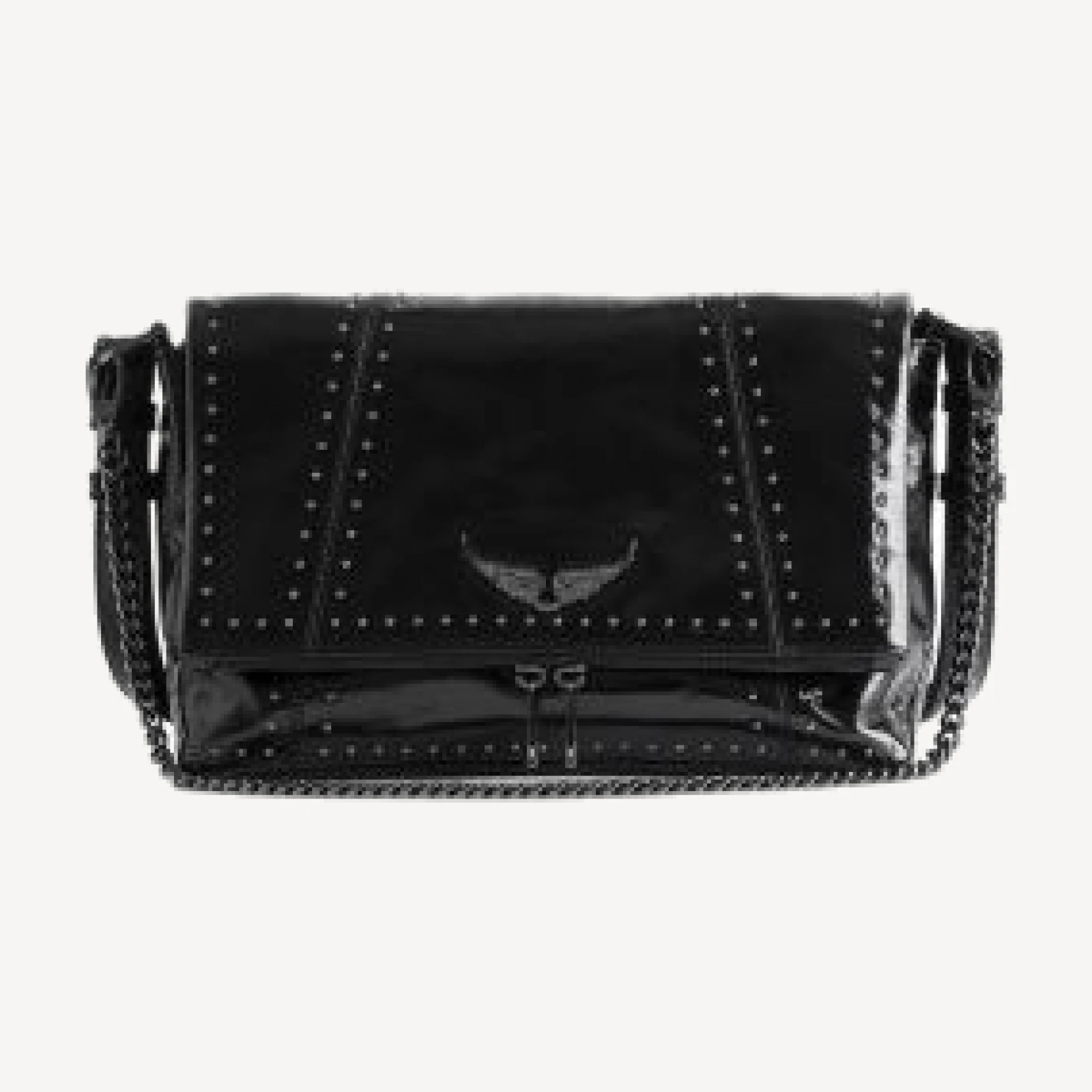 Zadig & Voltaire Rocky Ii Studded Vintage Patent Leather Clutch