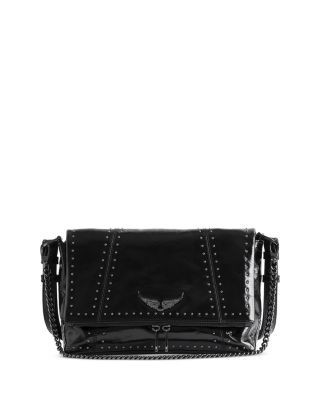 Zadig & Voltaire Rocky Ii Studded Vintage Patent Leather Clutch