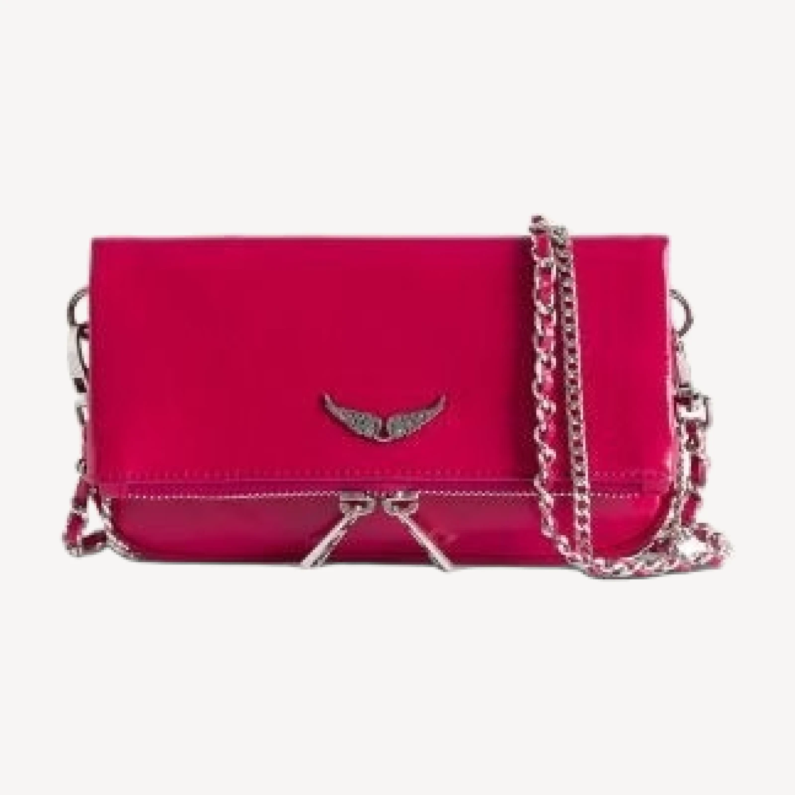 Zadig & Voltaire Rock Nano Vintage Patent Leather Clutch