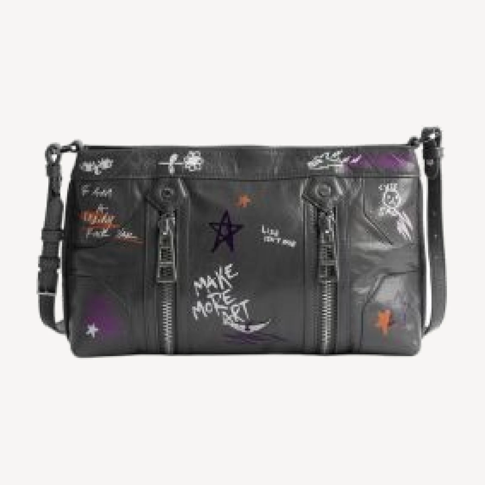 Zadig & Voltaire x Humberto Cruz Sunny Moody Vintage Patent Leather Shoulder Bag
