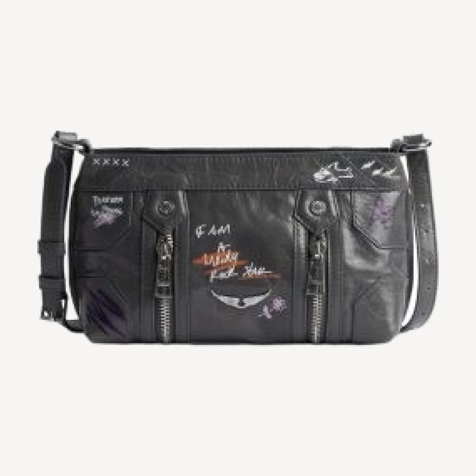 Zadig & Voltaire x Humberto Cruz Sunny Mood Vintage Patent Leather Shoulder Bag