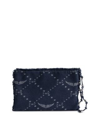 Zadig & Voltaire Angel Zv Monogram Denim Pouch