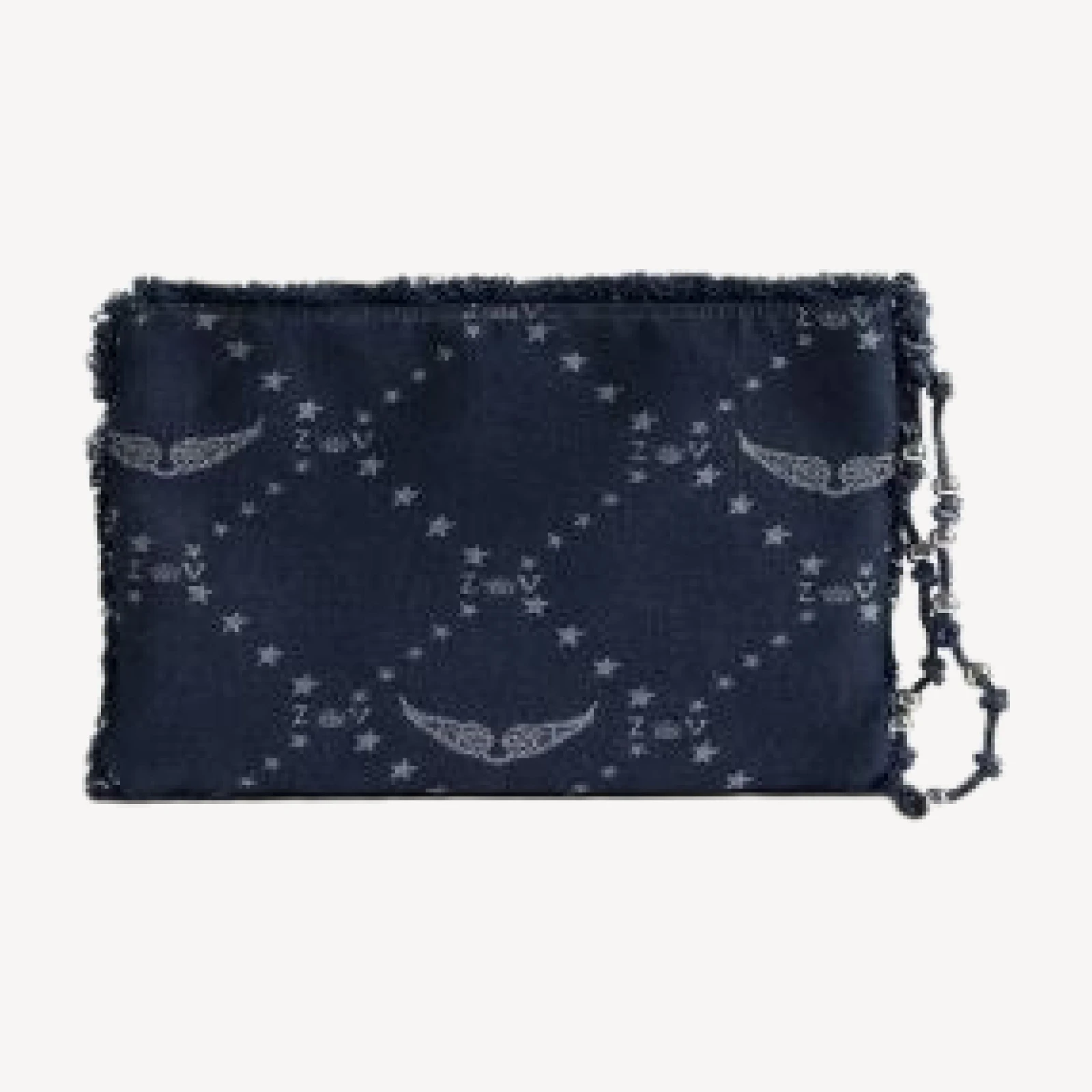 Zadig & Voltaire Angel Zv Monogram Denim Pouch