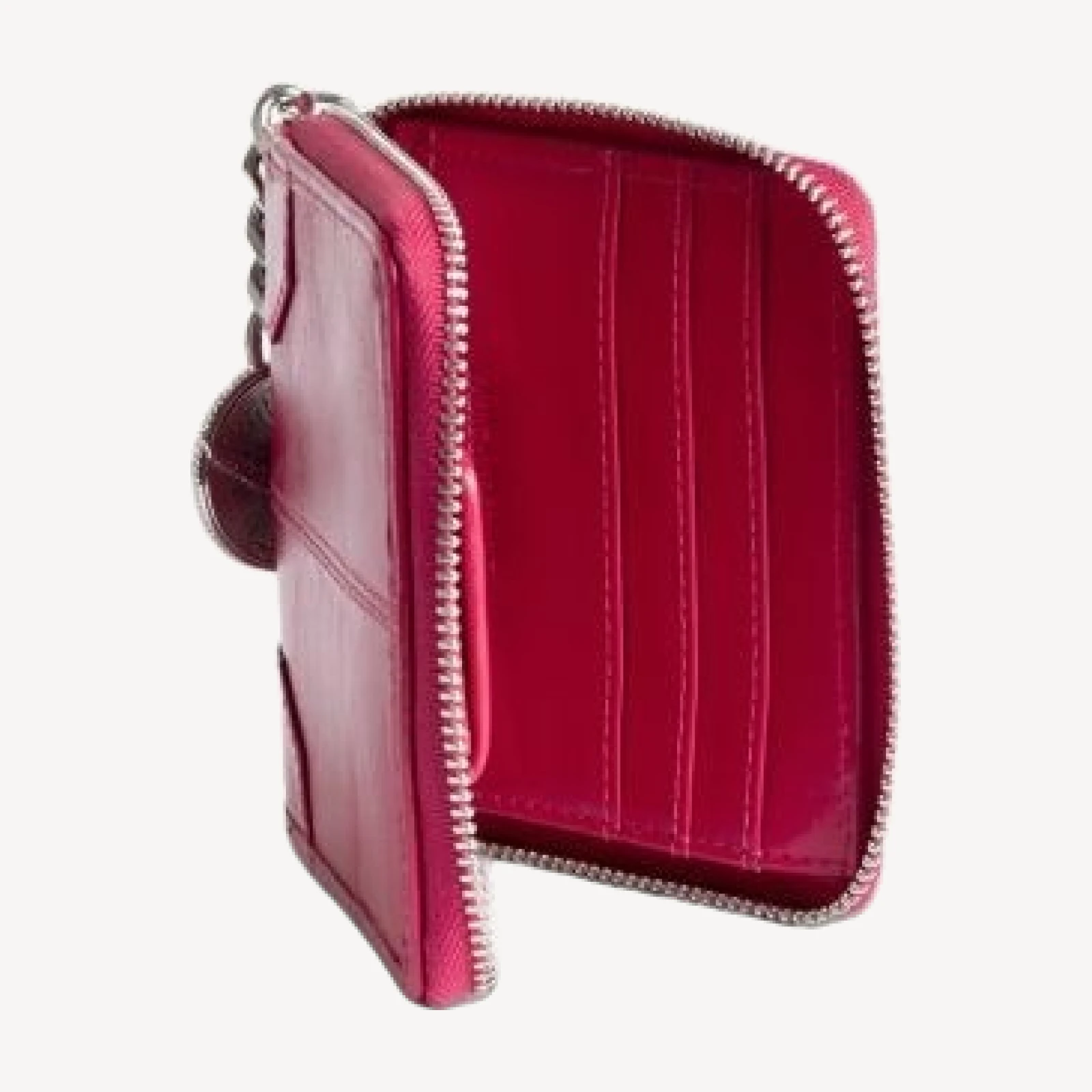 Zadig & Voltaire Sunny Mini Vintage Patent Leather Zip Wallet