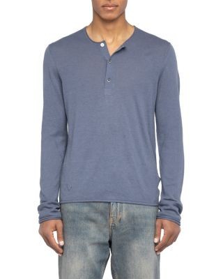 Zadig & Voltaire Signature Regular Fit Linen Henley