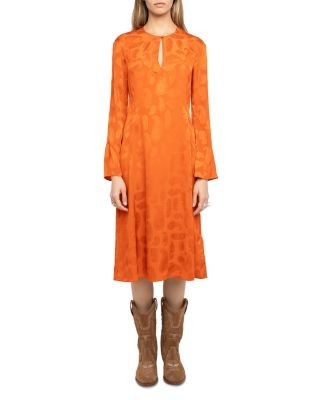 Zadig & Voltaire Randon Silk Jacquard Midi Dress