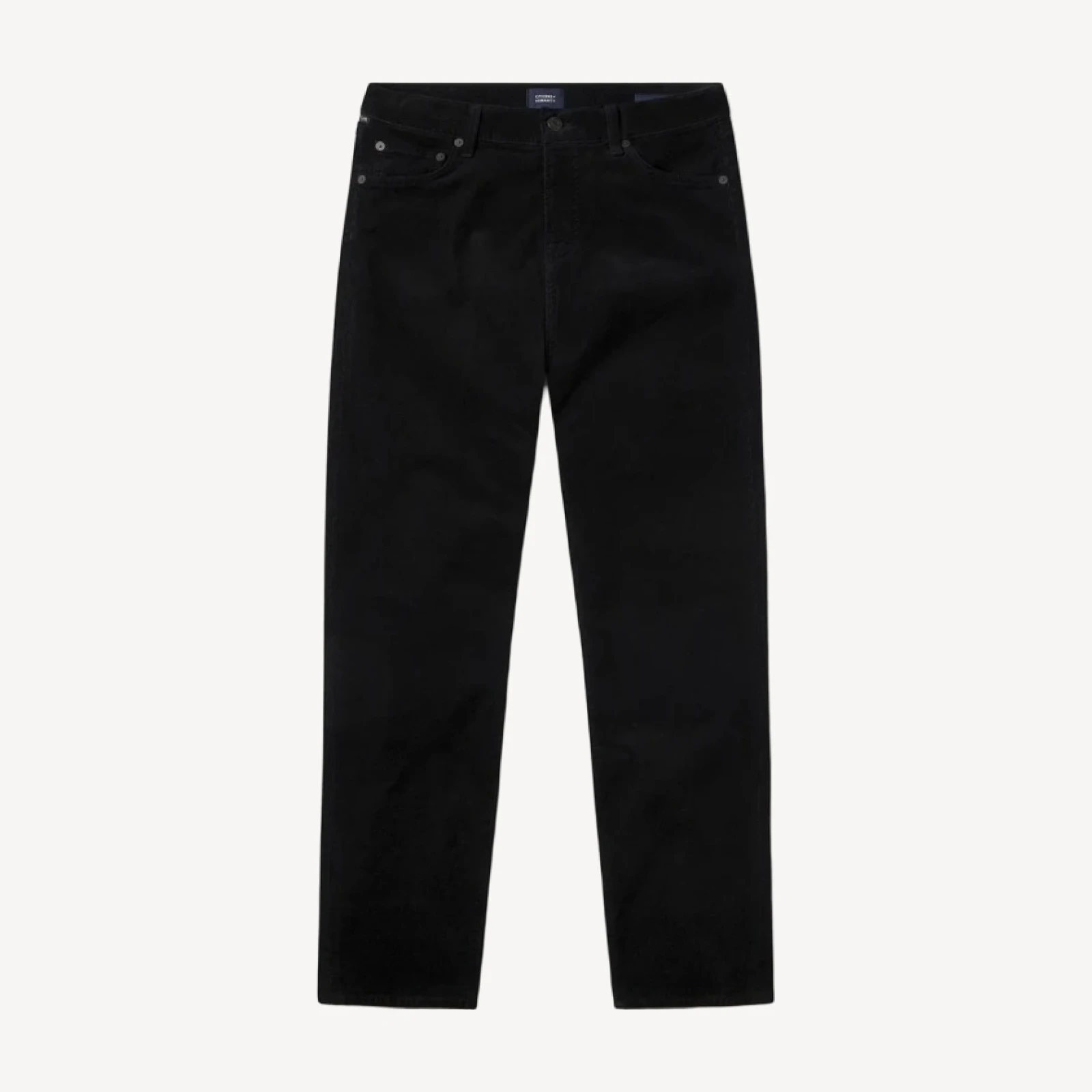 Elijah Straight Stretch Corduroy in Black