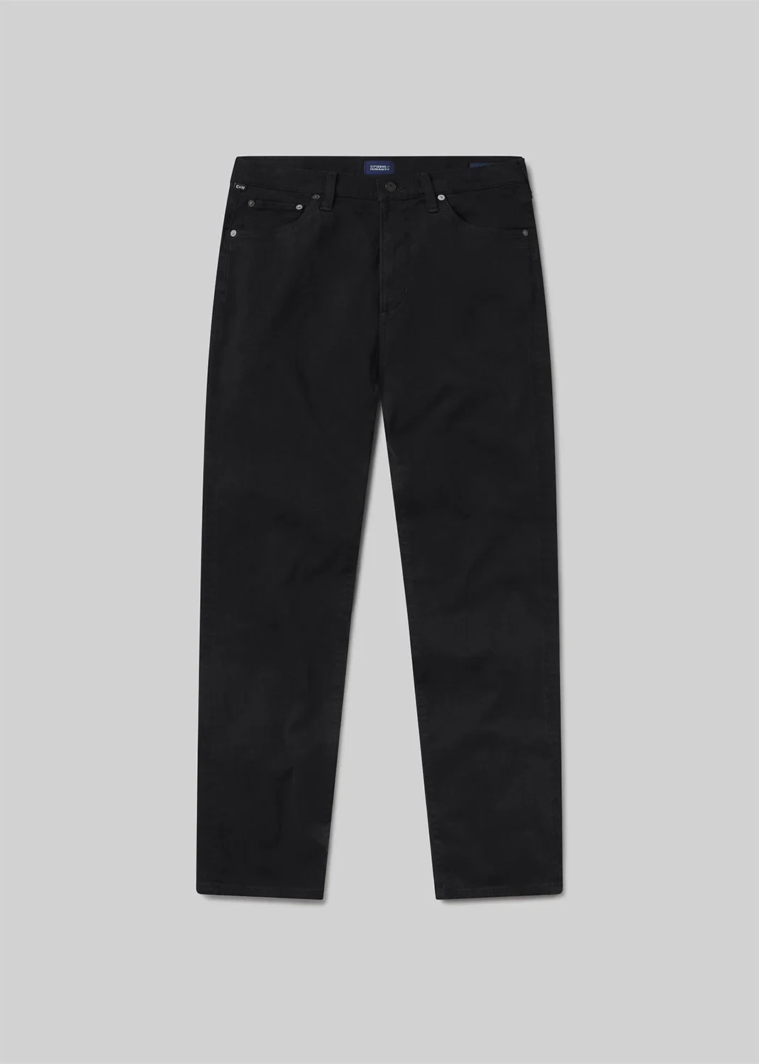 Elijah Straight Cashmere Touch Twill in Black