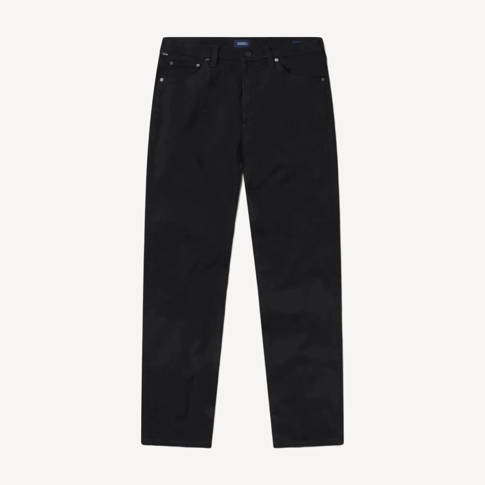 Elijah Straight Cashmere Touch Twill in Black