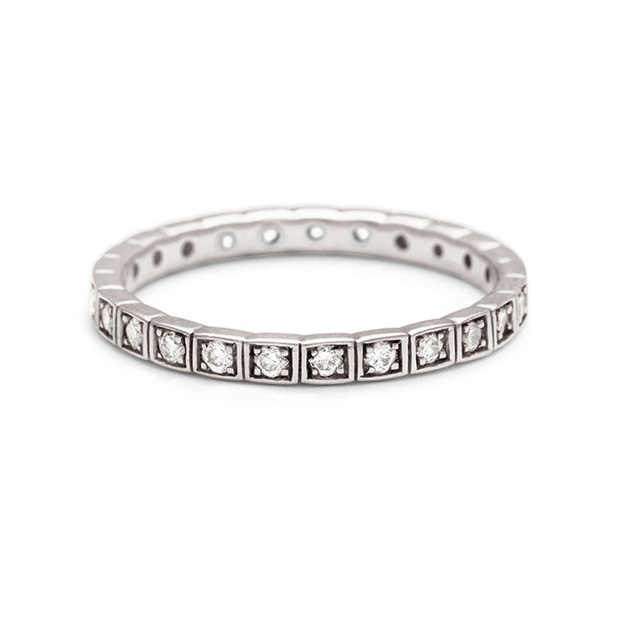 Wheat Eternity Band - Platinum & White Diamonds