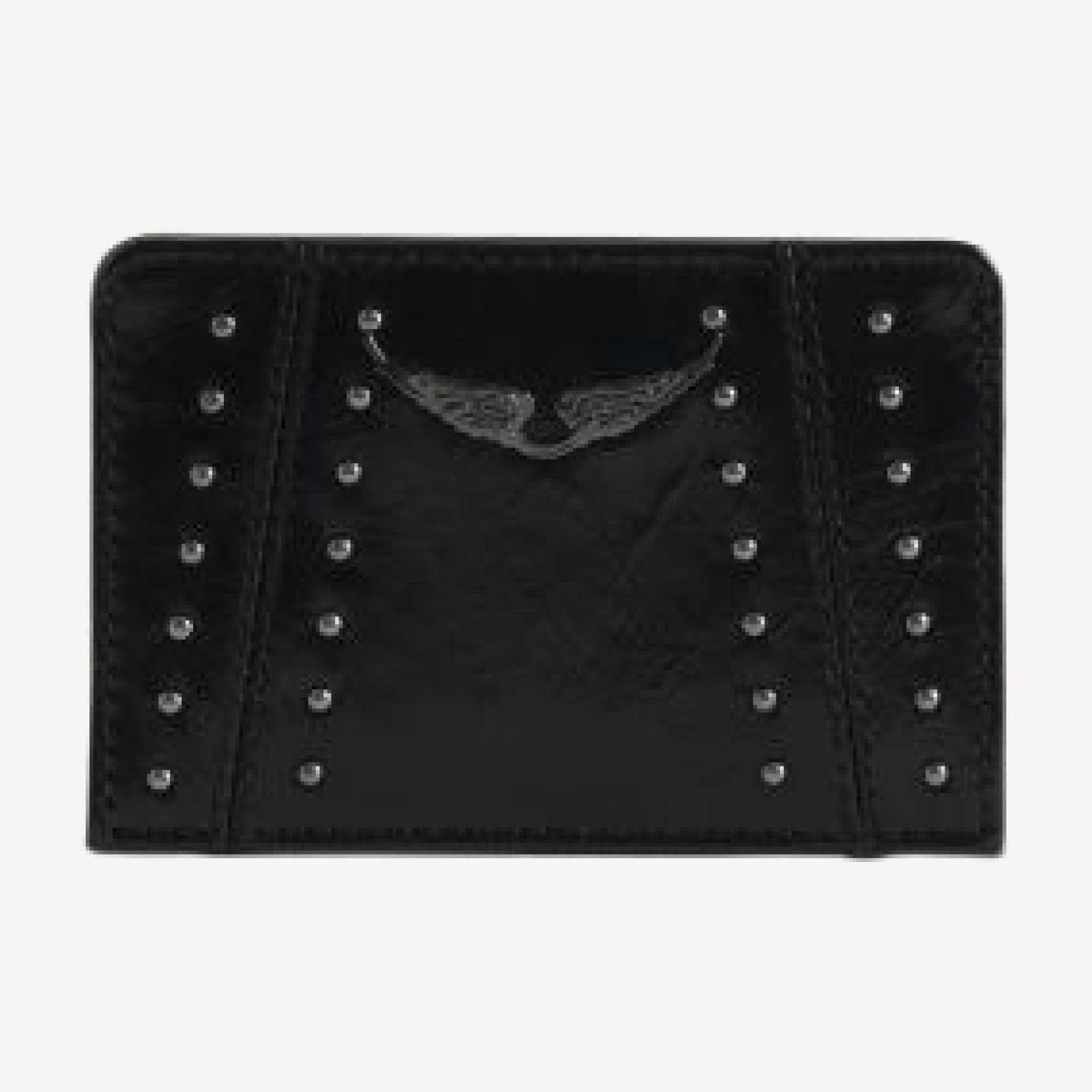 Zadig & Voltaire Zv Pass Studded Vintage Patent Leather Card Holder