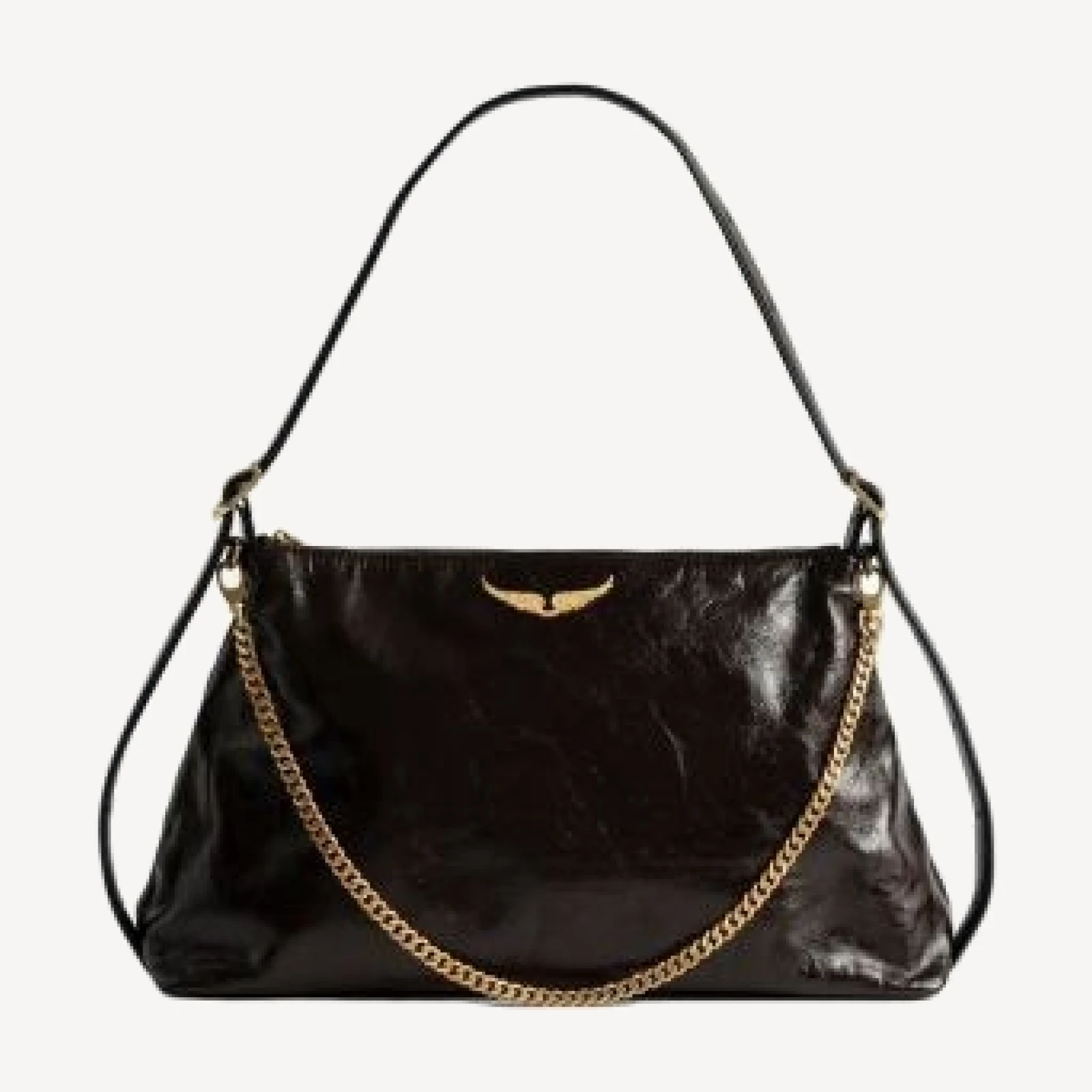 Zadig & Voltaire Jim Vintage Patent Shoulder Bag
