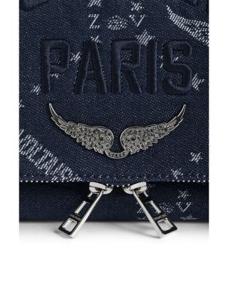 Zadig & Voltaire Rock Zv Monogram Denim Clutch