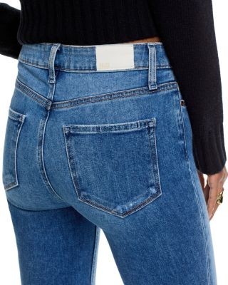 Paige Laurel Canyon High Rise Flare Jeans in Rock Show Distressed