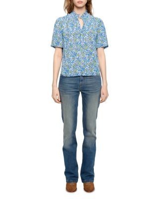 Zadig & Voltaire Topher Split Neck Top
