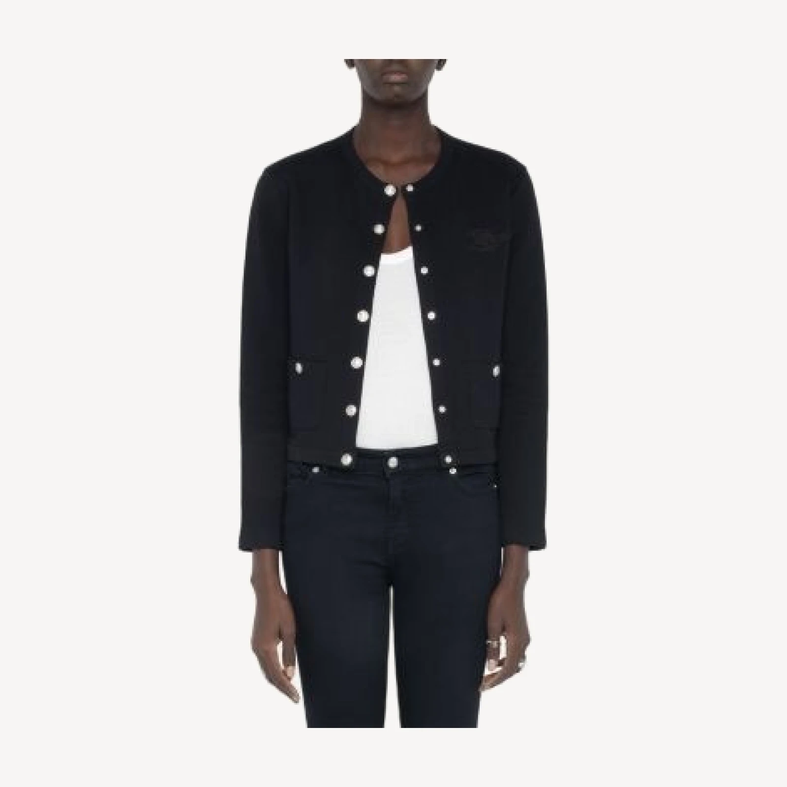 Zadig & Voltaire Cama Snap Front Sweatshirt