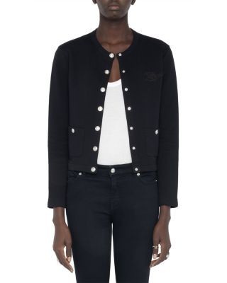 Zadig & Voltaire Cama Snap Front Sweatshirt