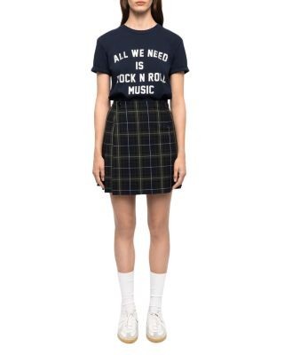 Zadig & Voltaire Jumi Tailleur Tartan Pleated Skirt