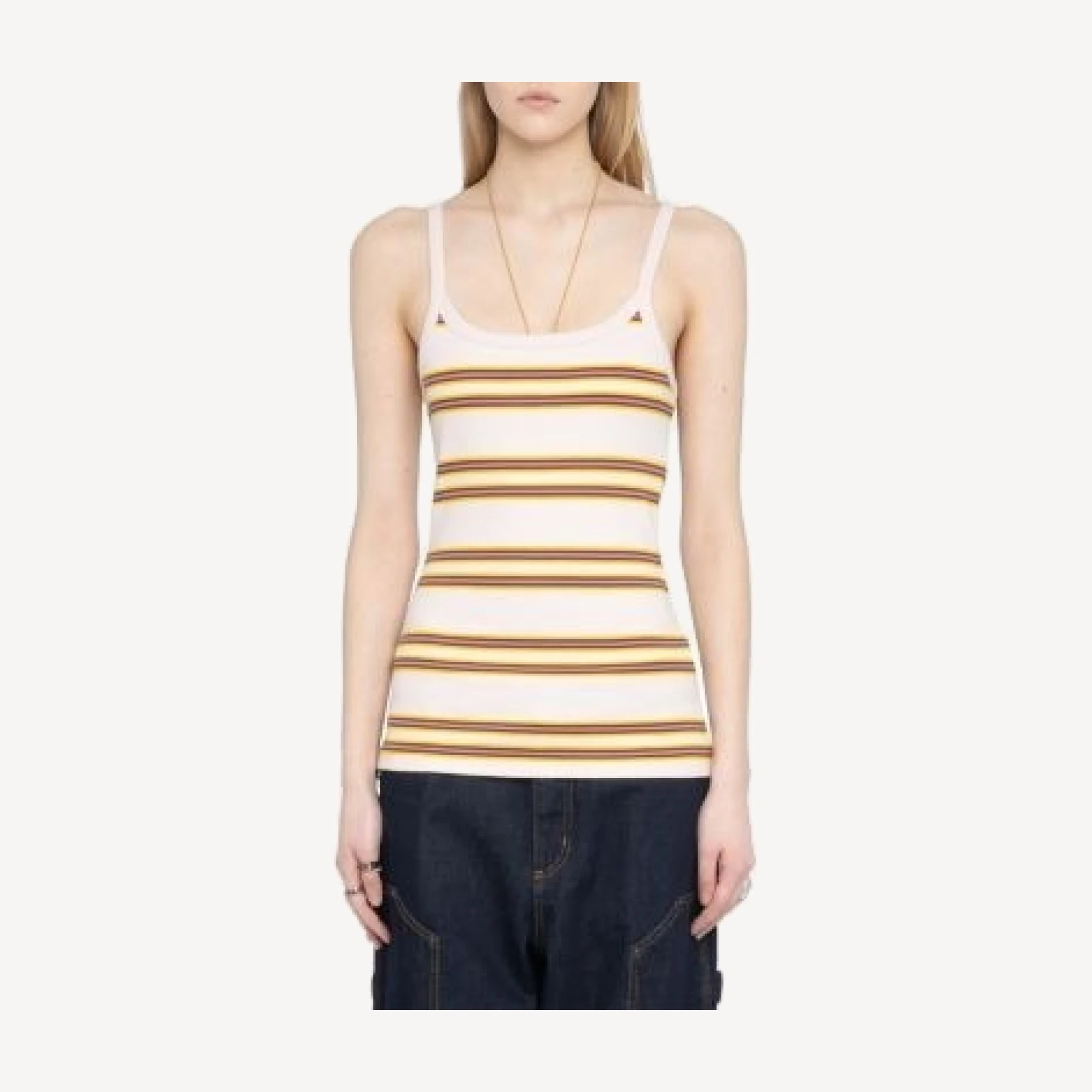 Zadig & Voltaire Albao Rib Stripe Tank