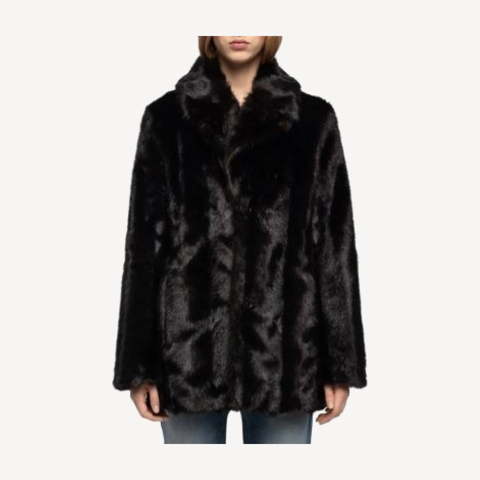 Zadig & Voltaire Fleur Faux Fur Buttoned Jacket