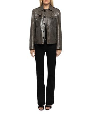 Zadig & Voltaire Veram Glossy Leather Jacket