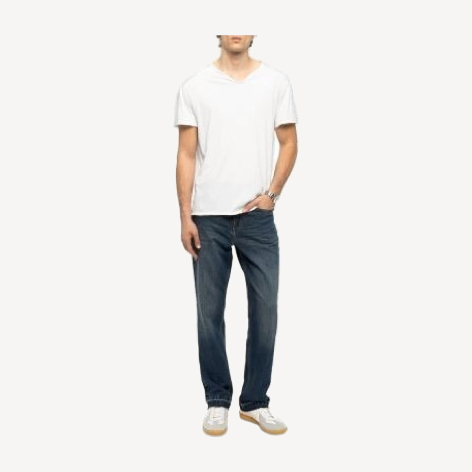 Zadig & Voltaire John Denim Regular Fit Cotton Jeans in Medium Blue
