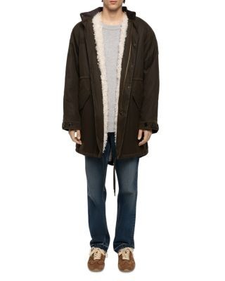 Zadig & Voltaire Kikoh Waxed Cotton Faux-Fur Hooded Coat