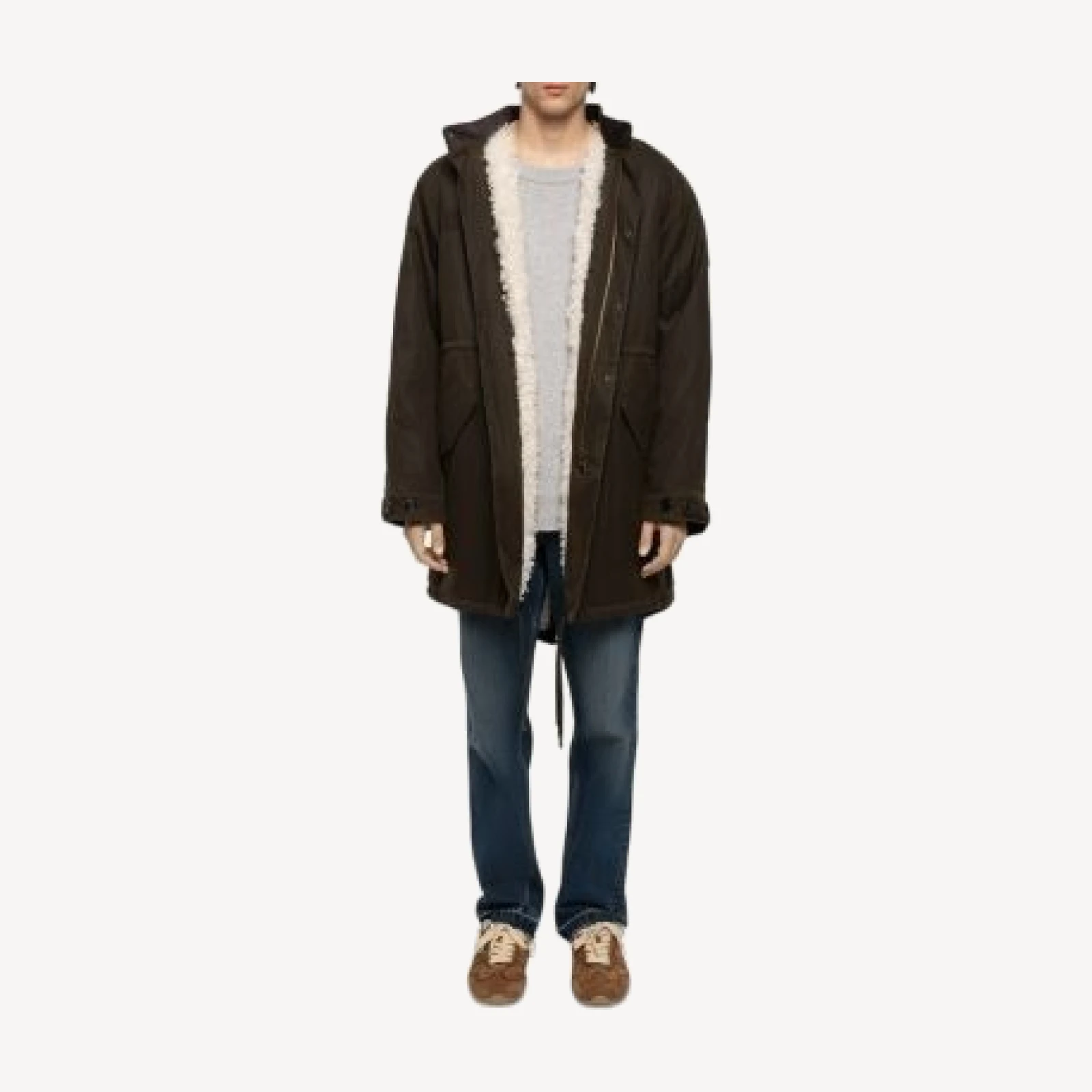 Zadig & Voltaire Kikoh Waxed Cotton Faux-Fur Hooded Coat