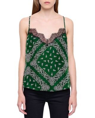 Zadig & Voltaire Cespa Bandana Print Silk Camisole Top