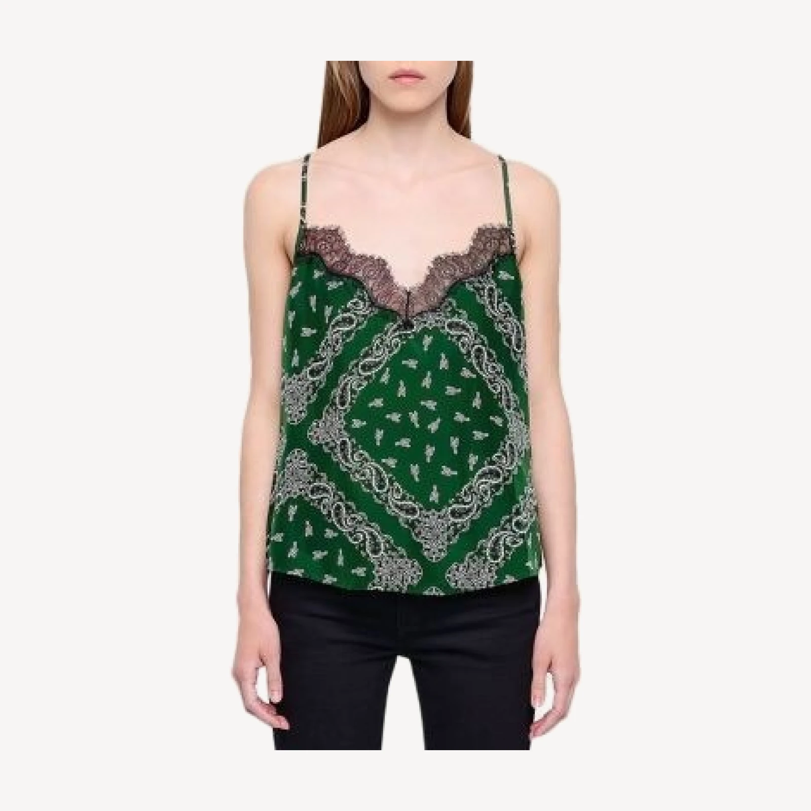 Zadig & Voltaire Cespa Bandana Print Silk Camisole Top