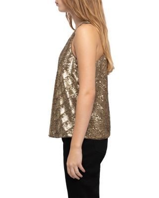Zadig & Voltaire Tarys Sequined Scoop Neck Tank