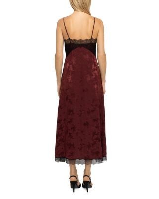 Zadig & Voltaire Ridar Silk Lace Trim Dress