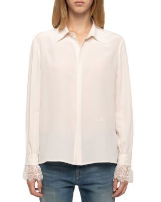 Zadig & Voltaire Thely Silk Lace Cuff Blouse