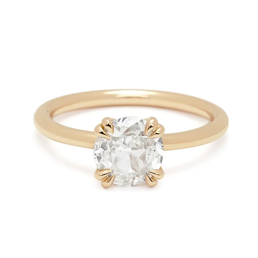 Eleonore Ring - Yellow Gold & Old Euro Cut White Diamond
