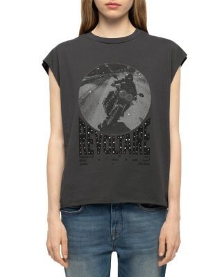 Zadig & Voltaire Cloe Hc Photo Moto Top