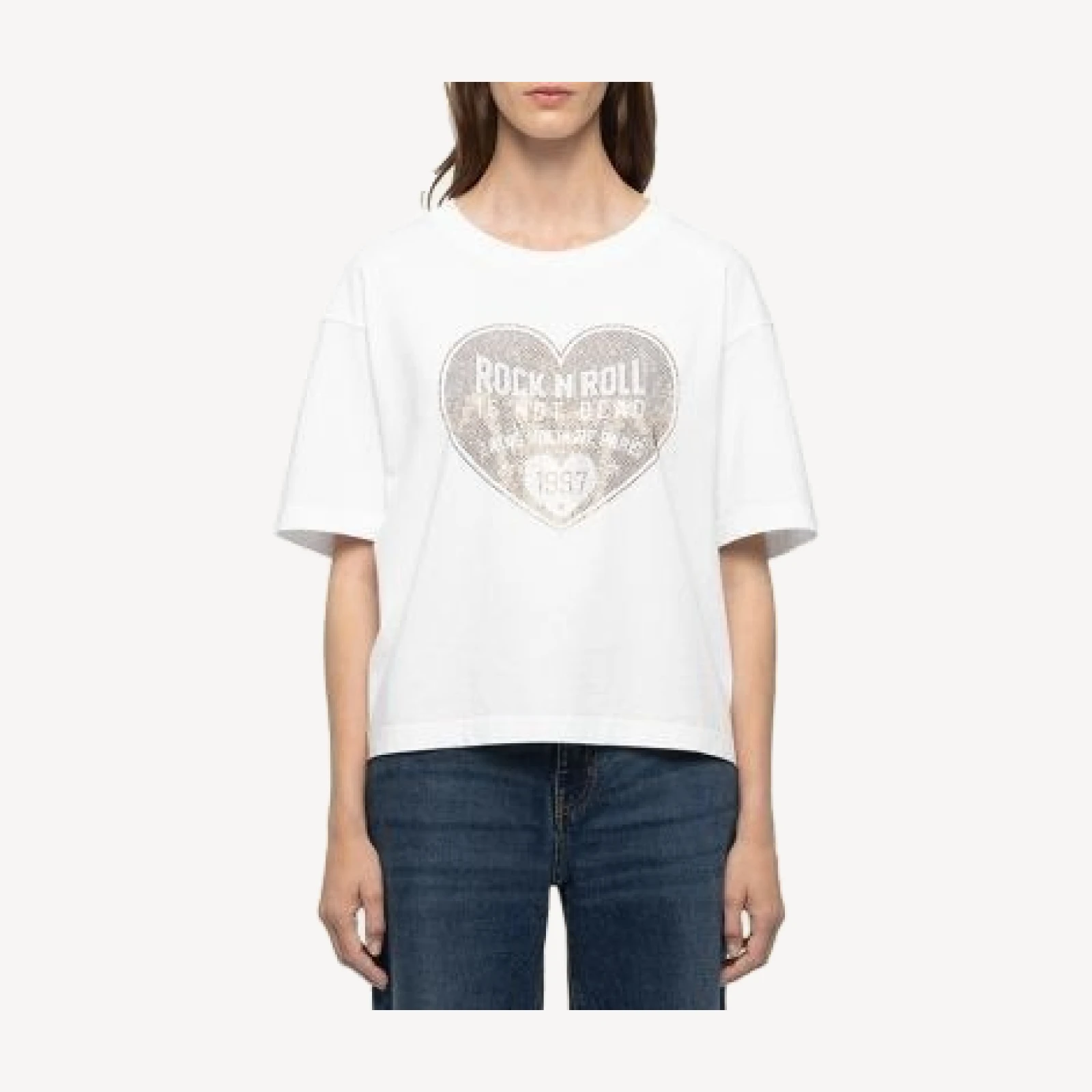 Zadig & Voltaire Taida Bc Heart Rhinestone Tee
