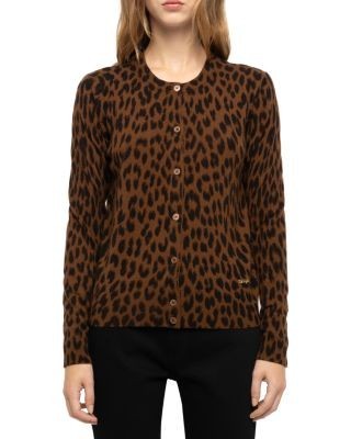 Zadig & Voltaire Missya Wool & Cashmere Printed Cardigan