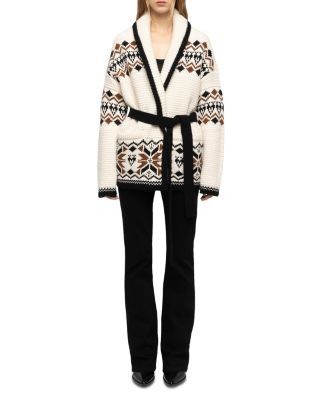Zadig & Voltaire Wool & Cashmere Erra Lc Friezes Fair Isle Coat
