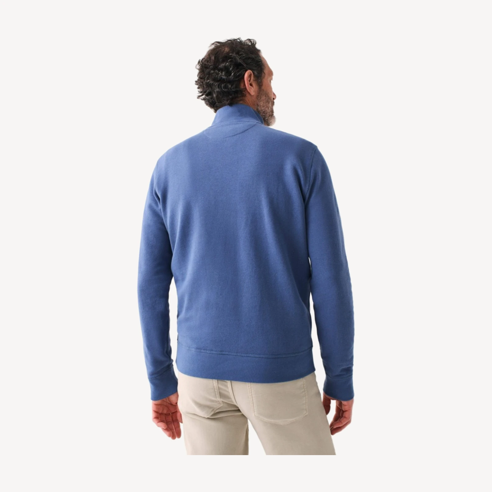 Spring Lake Long-Sleeve Terry Quarter-Zip - Faded Navy