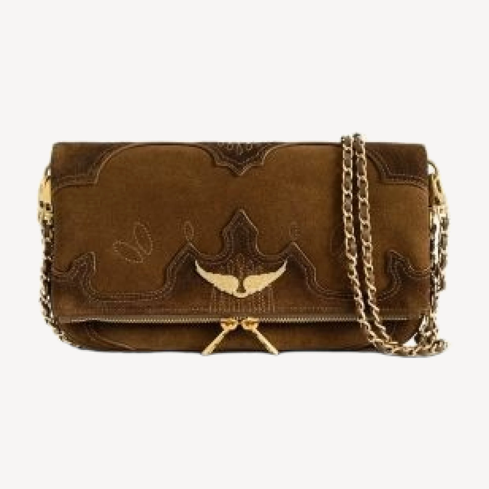 Zadig & Voltaire Rock Western Suede Clutch