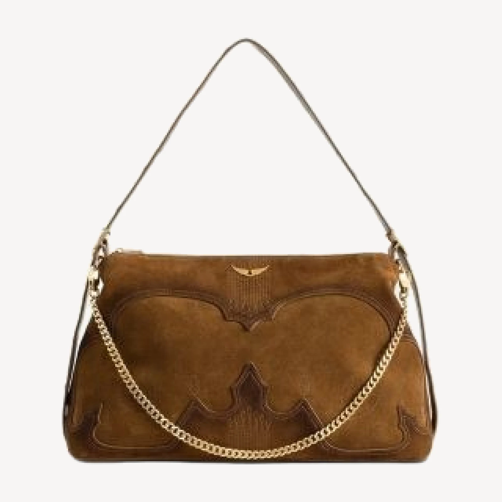 Zadig & Voltaire Jim Western Suede Shoulder Bag