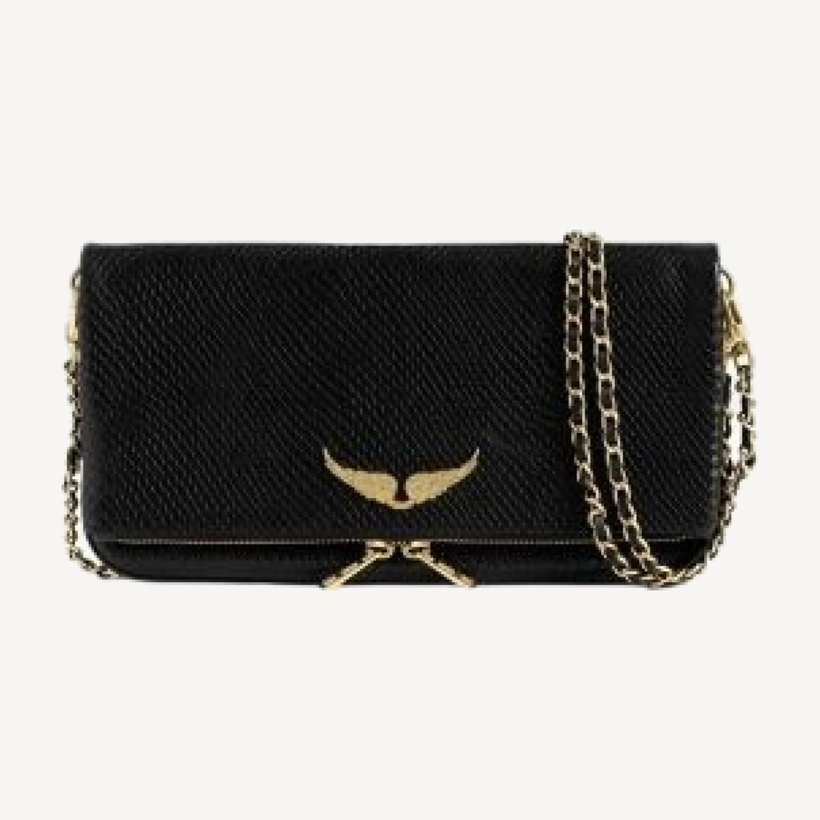 Zadig & Voltaire Rock Soft Wild Embossed Leather Clutch