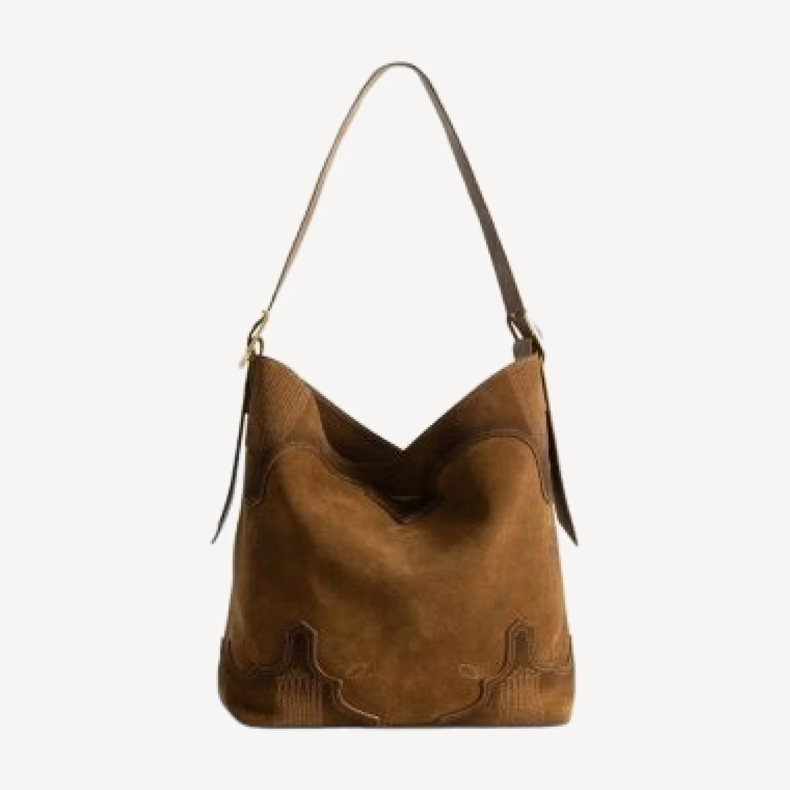 Zadig & Voltaire Jane Suede Western Hobo Bag