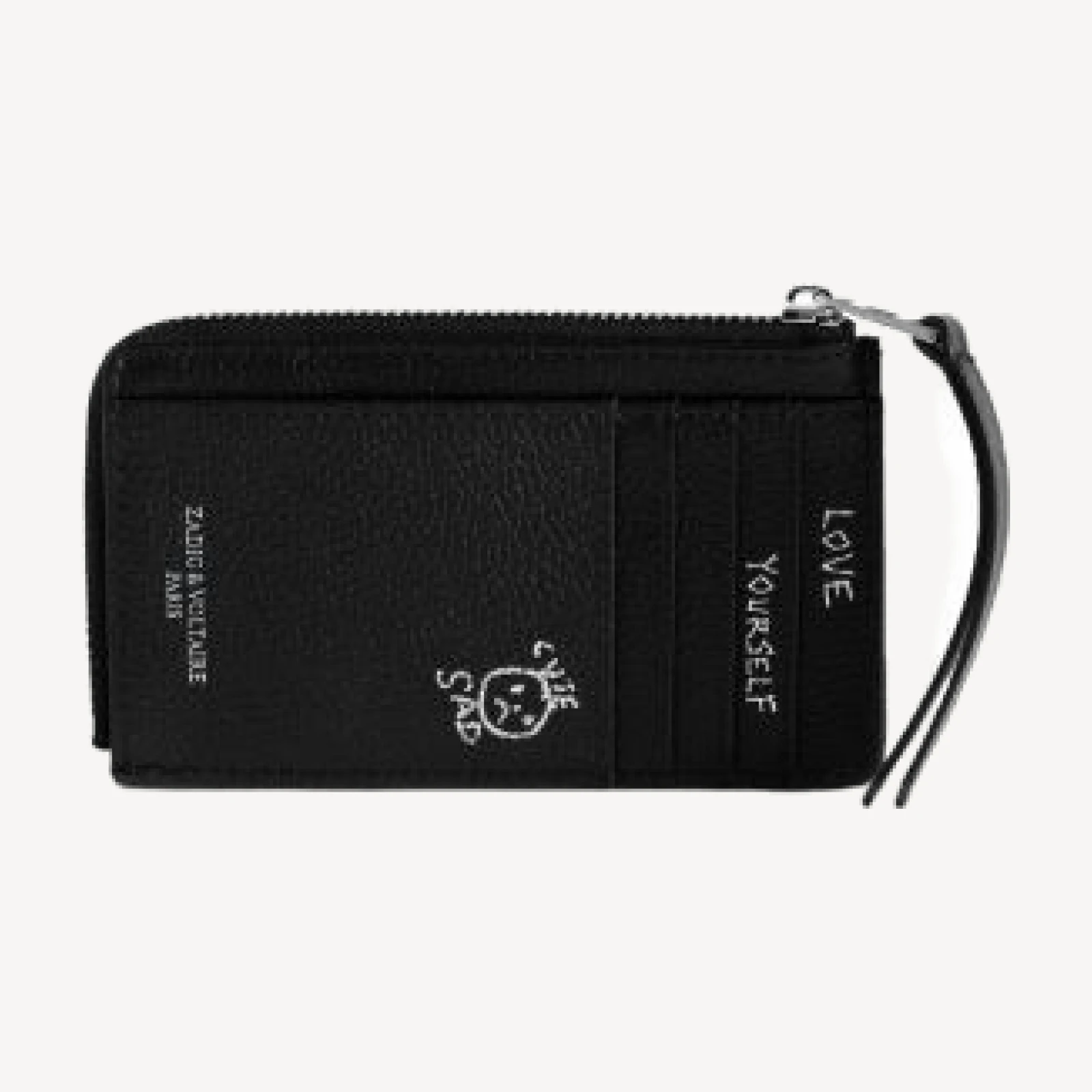 Zadig & Voltaire Arty Tag Grained Leather Card Case