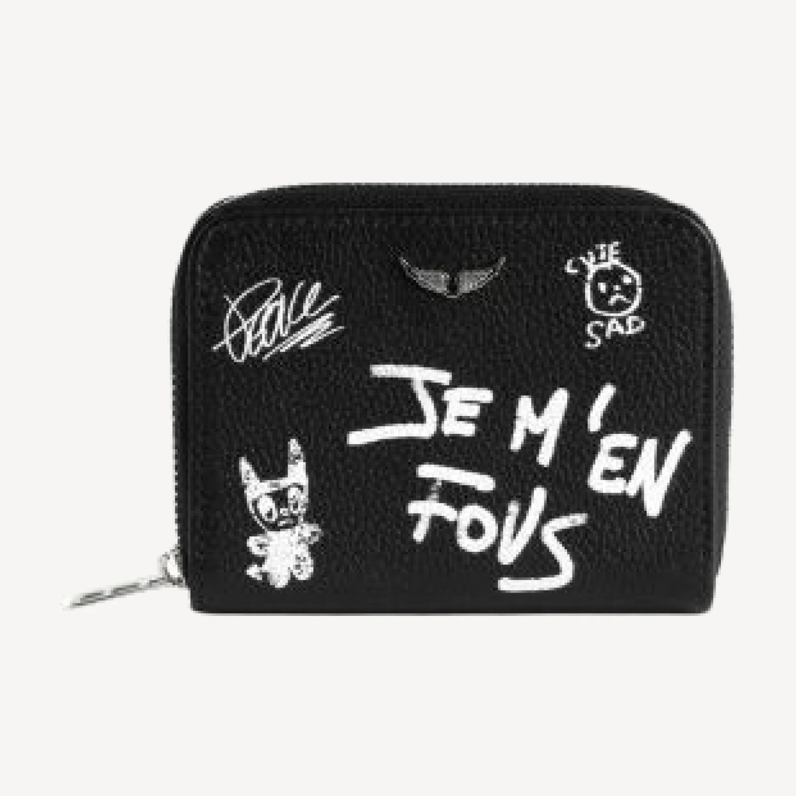 Zadig & Voltaire Arty Tag Mini Grained Leather Coin Purse