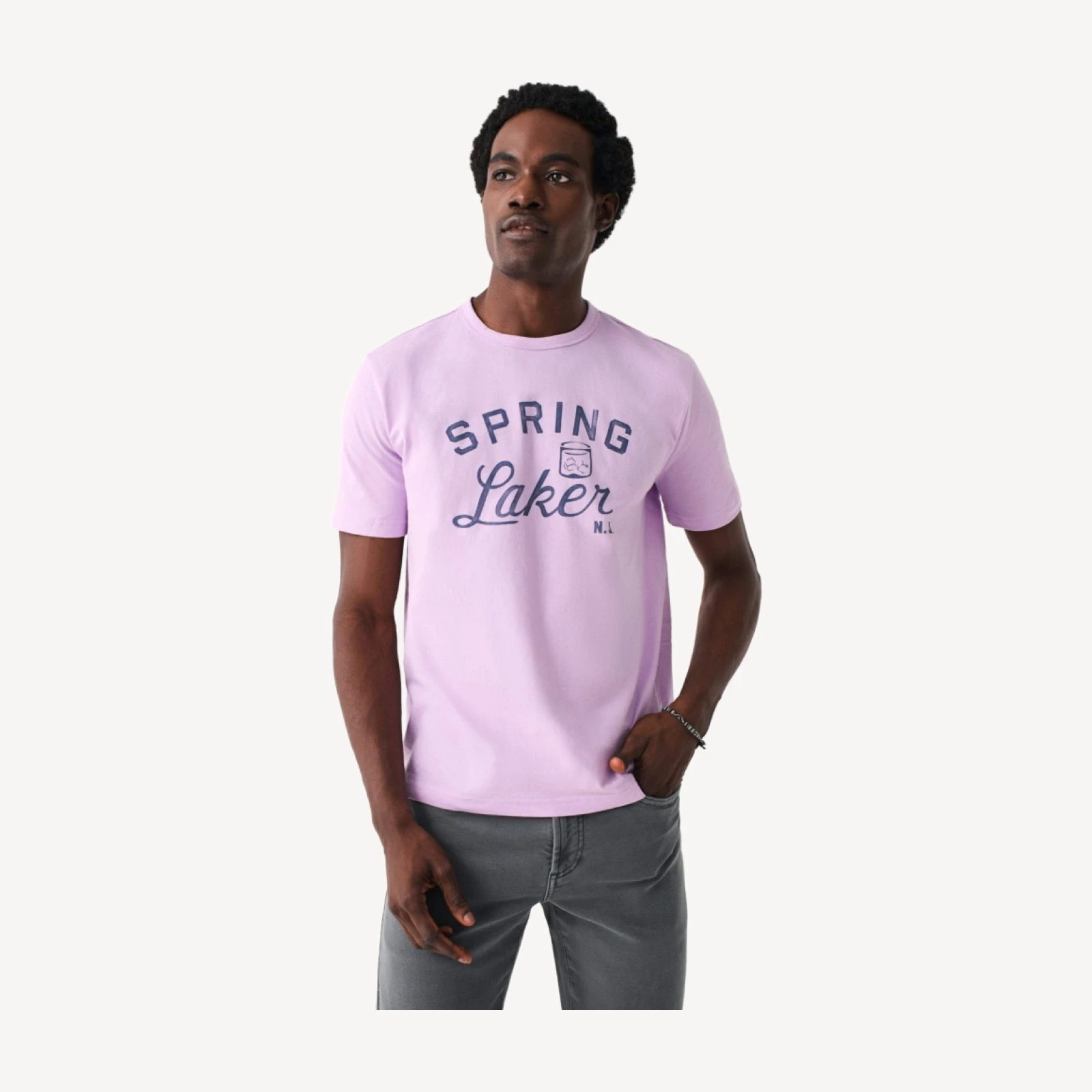 Spring Laker Short-Sleeve Crew Lakers T-Shirt - Faded Lilac